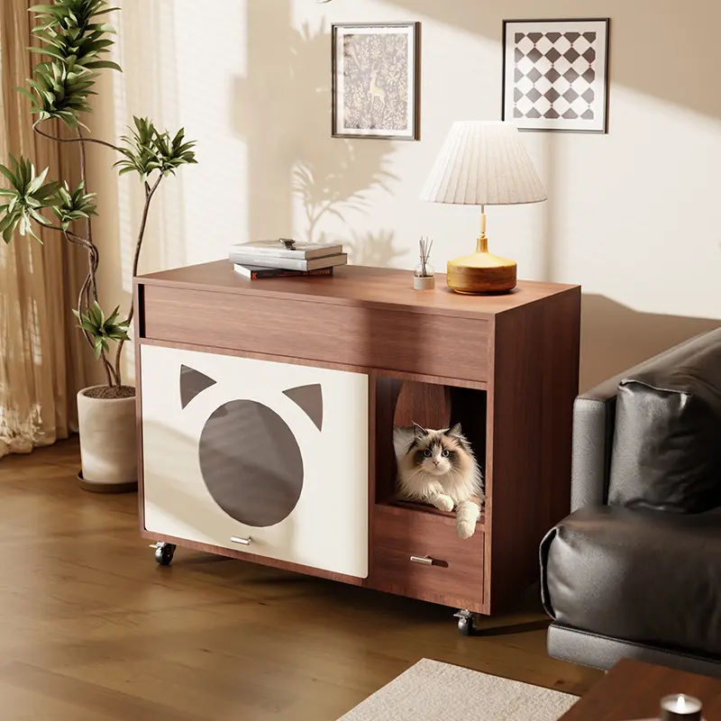 Living room with aesthetic cat furniture